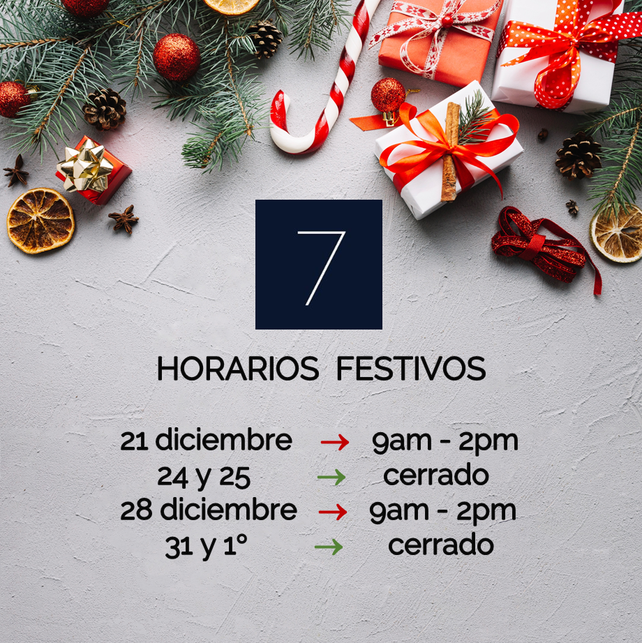 Horarios festivos 2018